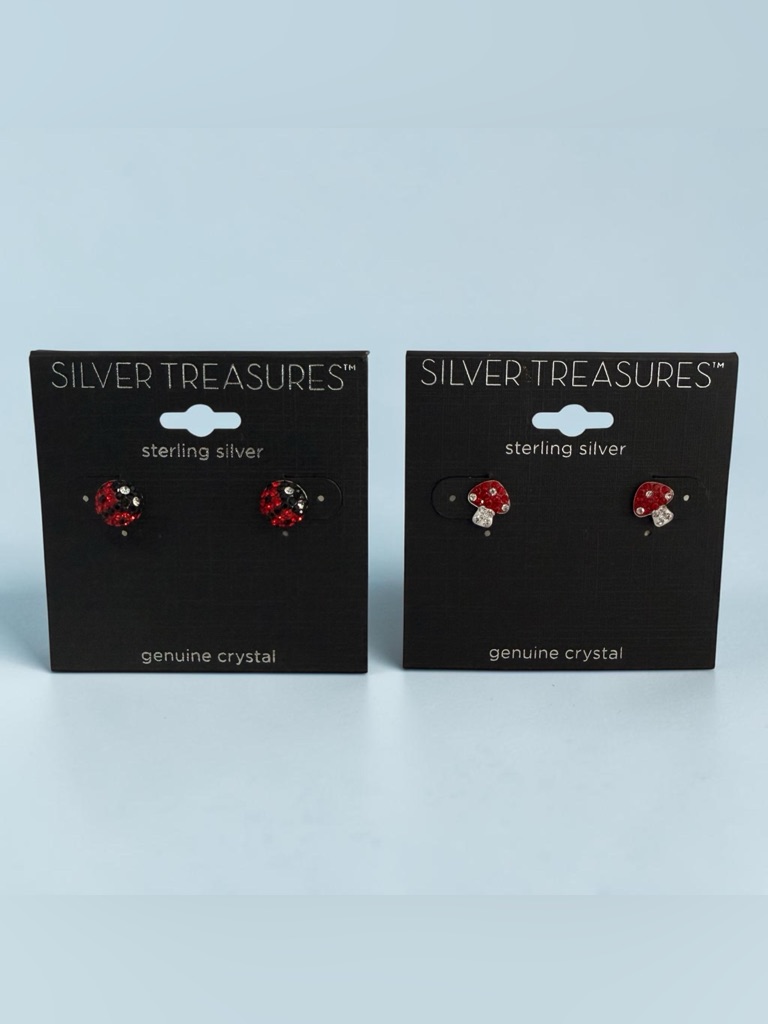 Nwt Silver Treasures Stud Earrings